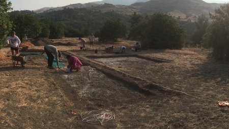dig at Makounta Voules Archaeological project in the Paphos